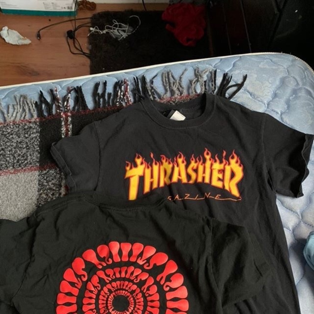 Two graphic tees